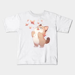 Cute Exotic Shorthair Cat Kids T-Shirt